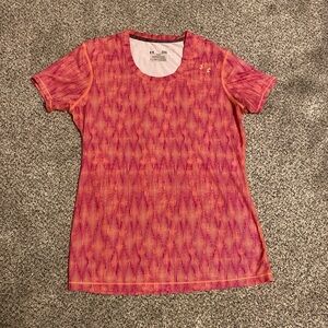 Under Armour Women's Vibrant Tee in Pink and Orange